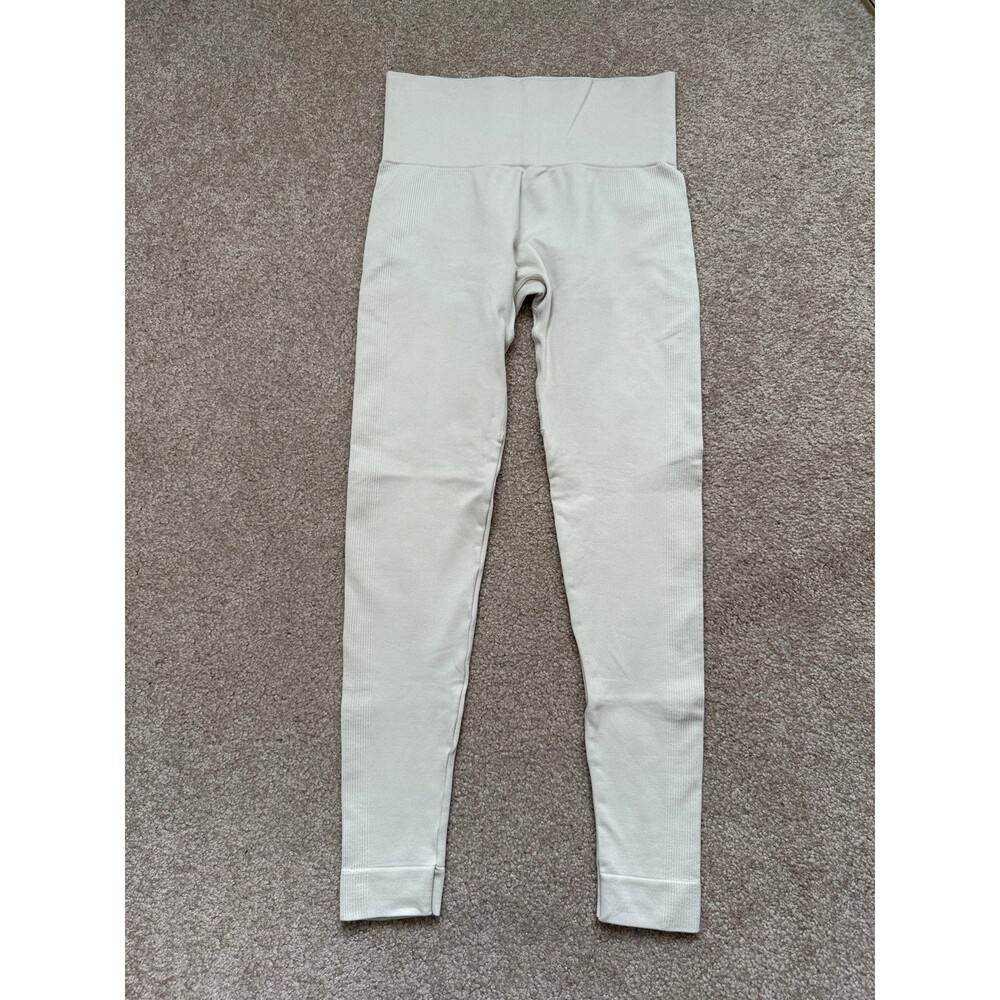 SET ACTIVE Cream SculptFlex Leggings Size Small Like New